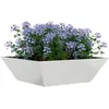 Image de vidaXL Cache-Pot de Jardin 5 pcs Argent 50 x 50 x 15 cm, Jardin et terrasse, Pot trapezoïdal Moderne, Support en métal, déco extérieure, Pot Minimaliste