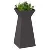 Image de vidaXL Jardinière à Pilier Noir 35 x 35 x 73 cm, Joli Pot de Jardin et terrasse, présentoir métal Moderne, Solide déco extérieure pour Votre aménagement et Style