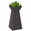 Image de vidaXL Jardinière à Pilier 2 pcs Noir 35 x 35 x 73 cm, Joli Pot de Jardin et terrasse, présentoir métal Moderne, Solide déco extérieure pour Votre aménagement et Style