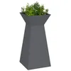 Image de vidaXL Jardinière à Pilier Anthracite 35 x 35 x 73 cm, Joli Pot de Jardin et terrasse, présentoir métal Moderne, Solide déco extérieure pour Votre aménagement et Style