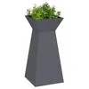 Image de vidaXL Jardinière à Pilier 2 pcs Anthracite 35 x 35 x 73 cm, Joli Pot de Jardin et terrasse, présentoir métal Moderne, Solide déco extérieure pour Votre aménagement et Style