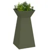 Image de vidaXL Jardinière à Pilier Olive 35 x 35 x 73 cm, Joli Pot de Jardin et terrasse, présentoir métal Moderne, Solide déco extérieure pour Votre aménagement et Style
