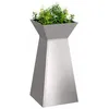 Image de vidaXL Jardinière à Pilier Argent 35 x 35 x 73 cm Acier Inoxydable, Joli Pot de Jardin et terrasse, présentoir métal Moderne, Solide déco extérieure pour Votre aménagement et Style