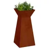 Image de vidaXL Jardinière à Pilier Argent 35 x 35 x 73 cm, Jardin et terrasse, bac Moderne résistant pour déco extérieure, présentoir à Plantes, Support décoratif, Accessoires