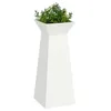 Image de vidaXL Jardinière à Pilier Blanc 40 x 40 x 100 cm, Jardin et terrasse, bac Moderne résistant pour déco extérieure, présentoir à Plantes, Support décoratif, Accessoires
