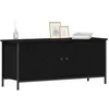 Image de vidaXL Meuble TV Chêne Noir 100 x 35 x 45 cm Bois d'ingénierie, Salon, Meuble TV Moderne, Console rectangulaire, Grand Rangement, Meuble Bas, Centre de Divertissement stylé