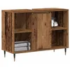 Image de vidaXL Cabinet de Salle de Bain avec Porte Bois Ancien 80 x 33 x 60 cm, Armoire de Salle de Bain Élégante, Murale Rectangulaire, Rangement Pratique, Design Durable, Espace Organisé