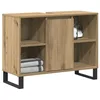 Image de vidaXL Cabinet de Salle de Bain Chêne Artisanal 80 x 33 x 60 cm, Armoire Murale Moderne, Rangement Spacieux, Miroir Élégant, Solution de Salle de Bain Compacte
