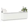 Image de vidaXL Meuble TV avec LED Blanc 180 x 38 x 49 cm Bois d'ingénierie, Solutions de Rangement Modernes, Meuble Mural rectangulaire, unité média compacte, mobilier Multifonctionnel