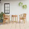 Image de vidaXL Chaise 2 pcs Marron 63 x 58 x 89 cm Bois de teck massif