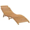 Image de vidaXL Transat de Jardin Marron 198 x 55 x 58,5 cm Bois de Teck Massif, Chaise Lounge Moderne, en Bois Massif, pour Jardin et terrasse, agréable et résistante aux intempéries