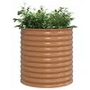Image de vidaXL Lit surélevé Marron 80 x 80 x 81 cm Acier, Jolie jardinière en Acier, déco Moderne pour Le Jardin, lit Floral surélevé, résistant pour terrasses