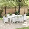 Image de vidaXL Table de Jardin Blanc 200 x 100 x 73 cm polyrotin