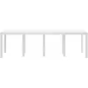 Image de vidaXL Table de Jardin Blanc 250 x 100 x 73 cm polyrotin