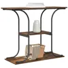 Image de vidaXL Table Console Chêne fumé 101 x 35 x 80.5 cm Bois d'ingénierie, Table Console Loft Urbaine, Mobilier Rectangulaire Résistant pour l'Entrée, Design Minimaliste et Industriel