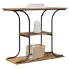 Image de vidaXL Table Console Bois Ancien 101 x 35 x 80.5 cm Bois d'ingénierie, Table Console Loft Urbaine, Mobilier Rectangulaire Résistant pour l'Entrée, Design Minimaliste et Industriel