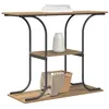 Image de vidaXL Table Console avec étagère chêne Artisanal 101 x 35 x 80.5 cm, Table Console Loft Urbaine, Mobilier Rectangulaire Résistant pour l'Entrée, Design Minimaliste et Industriel