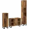Image de vidaXL Ensemble de mobilier de salle de bain avec étagère 3 pcs Marron