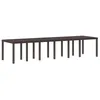 Image de vidaXL Table de jardin pour repas Marron 350 x 100 x 73 cm polyrotin, Table de jardin moderne en poly rotin durable, rectangulaire, pour extérieur, mobilier de salle à manger résistant aux intempéries