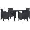 Image de vidaXL Ensemble de Salle à Manger pour Jardin 5 pc Anthracite