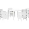 Image de vidaXL Ensemble de Salle à Manger pour Jardin 5 pc Blanc Polypropylène