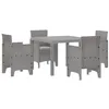 Image de vidaXL Ensemble de Salle à Manger pour Jardin 5 pcs Gris Clair, Ensemble de Salle à Manger extérieur, mobilier de Jardin Moderne, sièges légers pour Moments d'été