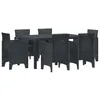 Image de vidaXL Ensemble de Salle à Manger pour Jardin 7 pc Anthracite