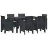 Image de vidaXL Ensemble de Salle à Manger pour Jardin 7 pc Anthracite