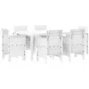 Image de vidaXL Ensemble de Salle à Manger pour Jardin 7 pcs Blanc Rattan Polt, Ensemble de Restauration de Jardin, Mobilier Moderne, Léger et Résistant, Expérience Contemporaine en Plein Air