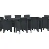 Image de vidaXL Ensemble de Salle à Manger pour Jardin 9 pcs Anthracite, Ensemble de Salle à Manger extérieur, Meubles Modernes, résistants aux intempéries, légers et Parfaits pour Vos terrasses