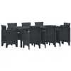 Image de vidaXL Ensemble de Salle à Manger pour Jardin 9 pcs Anthracite, Ensemble de dîner élégant pour Jardin, mobilier d'extérieur léger, Durable, Design Minimaliste pour familles