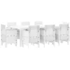 Image de vidaXL Ensemble de Salle à Manger pour Jardin 9 pcs Blanc, Ensemble de Salle à Manger extérieur, Meubles Modernes, résistants aux intempéries, légers et Parfaits pour Vos terrasses