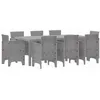 Image de vidaXL Ensemble de Salle à Manger pour Jardin 9 pcs Gris Clair, Ensemble de Salle à Manger extérieur, Meubles Modernes, résistants aux intempéries, légers et Parfaits pour Vos terrasses