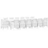 Image de vidaXL Ensemble de Salle à Manger pour Jardin 15 pcs Blanc Rattan Polt, Ensemble de Salle à Manger Chic pour Jardin et terrasse, mobilier extérieur léger, Moderne pour Vos Repas en Plein air