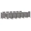Image de vidaXL Ensemble de Salle à Manger pour Jardin 15 pc Gris Clair