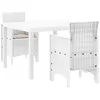 Image de vidaXL Ensemble de Salle à Manger pour Jardin 3 pc Blanc Polypropylène