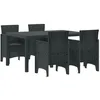 Image de vidaXL Ensemble de Salle à Manger pour Jardin 5 pc Anthracite