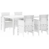 Image de vidaXL Ensemble de Salle à Manger pour Jardin 5 pcs Blanc Rattan Polt, Ensemble de Restauration de Jardin, Mobilier Moderne, Léger et Résistant, Expérience Contemporaine en Plein Air