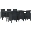 Image de vidaXL Ensemble de Salle à Manger pour Jardin 7 pcs Anthracite, Ensemble de Salle à Manger extérieur, Meubles Modernes, résistants aux intempéries, légers et Parfaits pour Vos terrasses