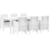 Image de vidaXL Ensemble de Salle à Manger pour Jardin 7 pcs Blanc, Ensemble de Salle à Manger extérieur, Meubles Modernes, résistants aux intempéries, légers et Parfaits pour Vos terrasses