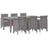 Image de vidaXL Ensemble de Salle à Manger pour Jardin 7 pcs Gris Clair, Ensemble de dîner élégant pour Jardin, mobilier d'extérieur léger, Durable, Design Minimaliste pour familles