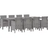Image de vidaXL Ensemble de Salle à Manger pour Jardin 9 pc Blanc Polypropylène