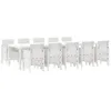 Image de vidaXL Ensemble de Salle à Manger pour Jardin 11 pcs Blanc et Taupe, Ensemble de Salle à Manger Moderne pour Jardin et terrasse, léger, résistant aux intempéries, élégant