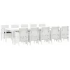 Image de vidaXL Ensemble de Salle à Manger pour Jardin 11 pcs Blanc, Ensemble de Salle à Manger Moderne pour Jardin et terrasse, léger, résistant aux intempéries, élégant