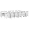 Image de vidaXL Ensemble de Salle à Manger pour Jardin 13 pcs Blanc Rattan Polt, Ensemble de Salle à Manger Chic pour Jardin et terrasse, mobilier extérieur léger, Moderne pour Vos Repas en Plein air
