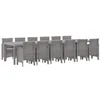 Image de vidaXL Ensemble de Salle à Manger pour Jardin 13 pcs Gris Clair, Ensemble de Salle à Manger Chic pour Jardin et terrasse, mobilier extérieur léger, Moderne pour Vos Repas en Plein air