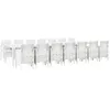 Image de vidaXL Ensemble de Salle à Manger de Jardin avec Coussins 15 pcs Blanc, Ensemble de Salle à Manger extérieur pour Famille, Meuble Moderne, idéal pour Repas Style Jardin