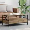 Image de vidaXL Table basse chêne artisanal 100 x 51 x 45 cm Bois d'ingénierie