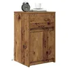 Image de vidaXL Armoire de Chevet LED 2 pcs Bois Ancien 38 x 34 x 61 cm, Table de Nuit LED élégante, Rangement Minimaliste, avec USB, Un Organisateur Pratique pour Votre Chambre
