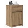 Image de vidaXL Armoire de Chevet LED chêne Artisanal 38 x 34 x 61 cm, Table de Nuit LED élégante, Rangement Minimaliste, avec USB, Un Organisateur Pratique pour Votre Chambre